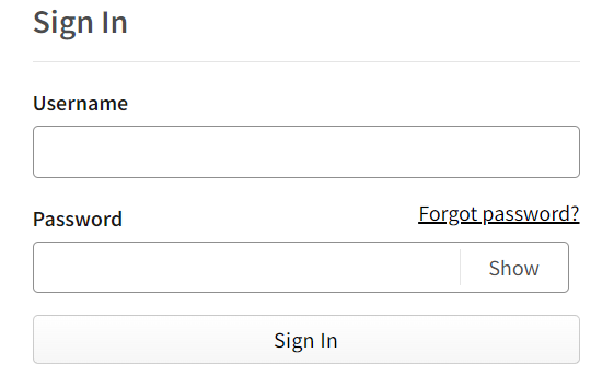 Sign in page on npm website