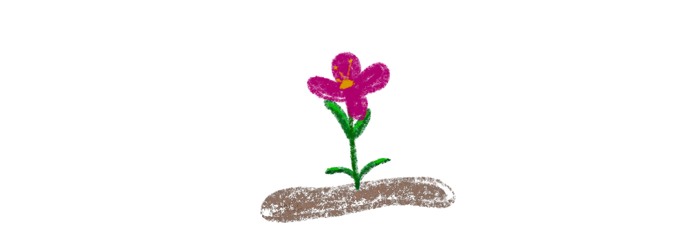 flower growing from the dirt