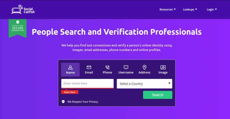 socialcatfish search tool for finding people
