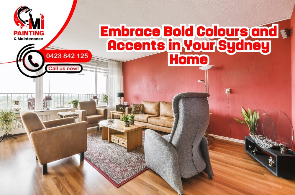 Embrace Bold Colours and Accents in Your Sydney Home from a Sydney local house painter