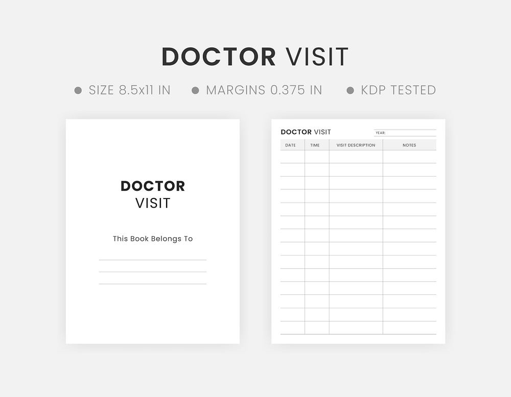 Doctor Visit Tracker Note Template
