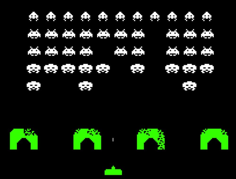 Screen from the game Space Invaders