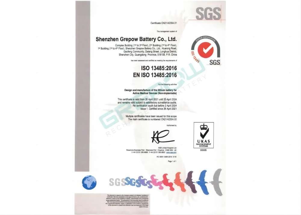 Grepow has gained ISO13485 — medical-grade battery production certification