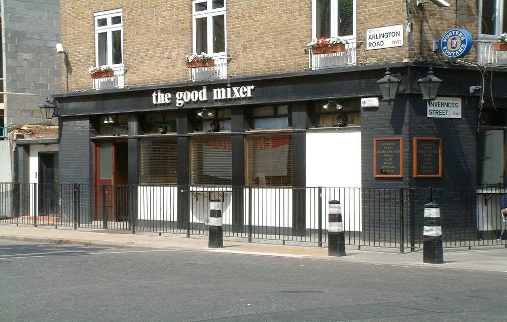 The Good Mixer pub, which is next door to Arlington House.