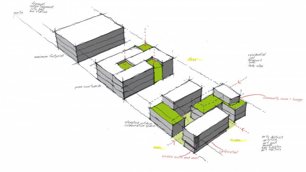 Massing moves. Take architecture forms as-is, or use as a starting point for further architectural design and customization.