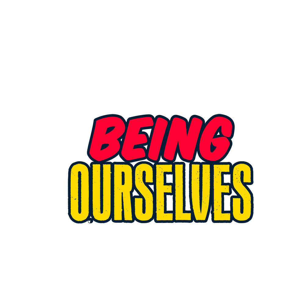 Pride family animated sticker quote “Being Ourselves” created by weareinhouse.com