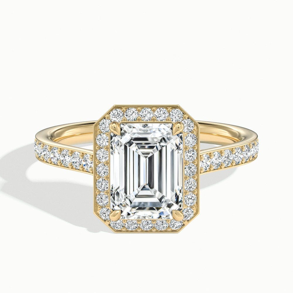 Emerald Cut Halo Engagement Rings