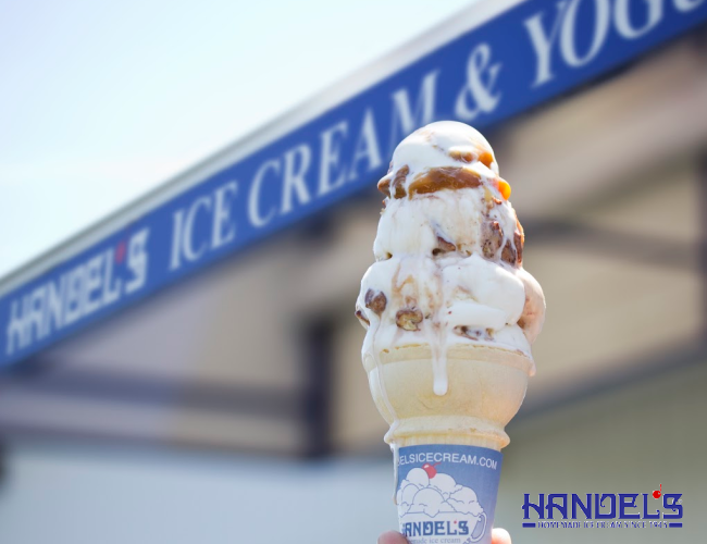 A photo of Salted Caramel Truffle Ice Cream served at Handel's Homemade Ice Cream located in Provo Utah