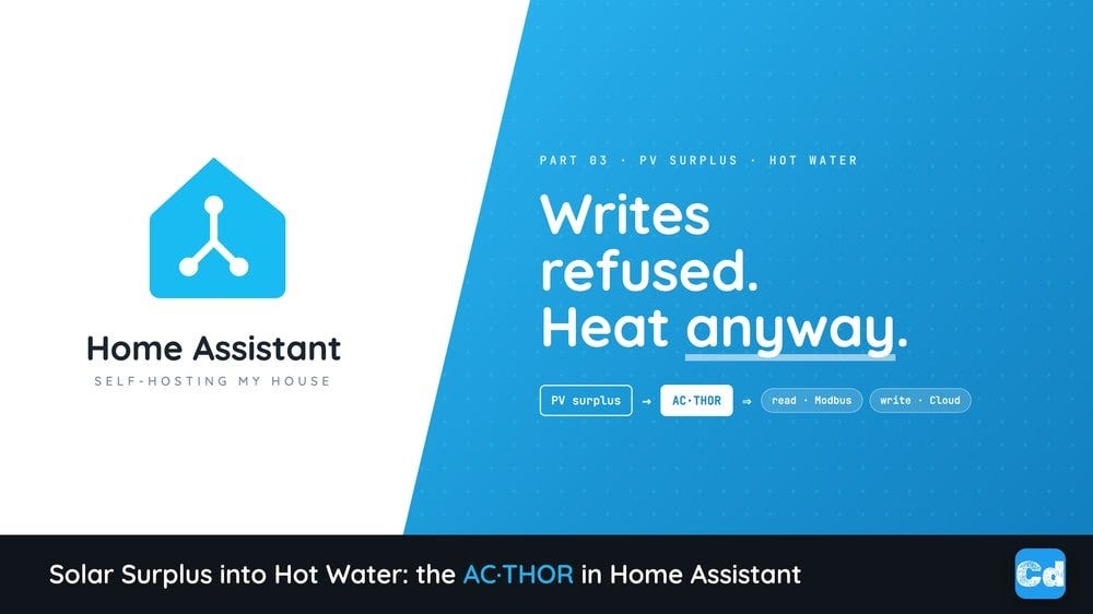 Solar Surplus into Hot Water: the AC·THOR in Home Assistant
