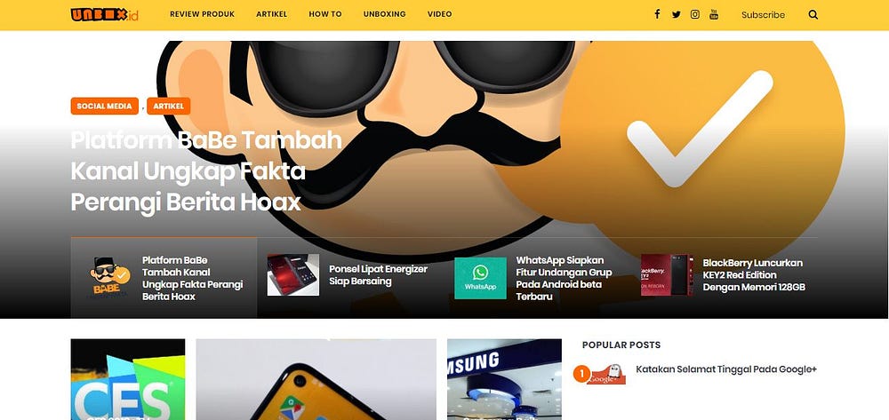 Tampilan menarik dan menghibur ala Unbox.id