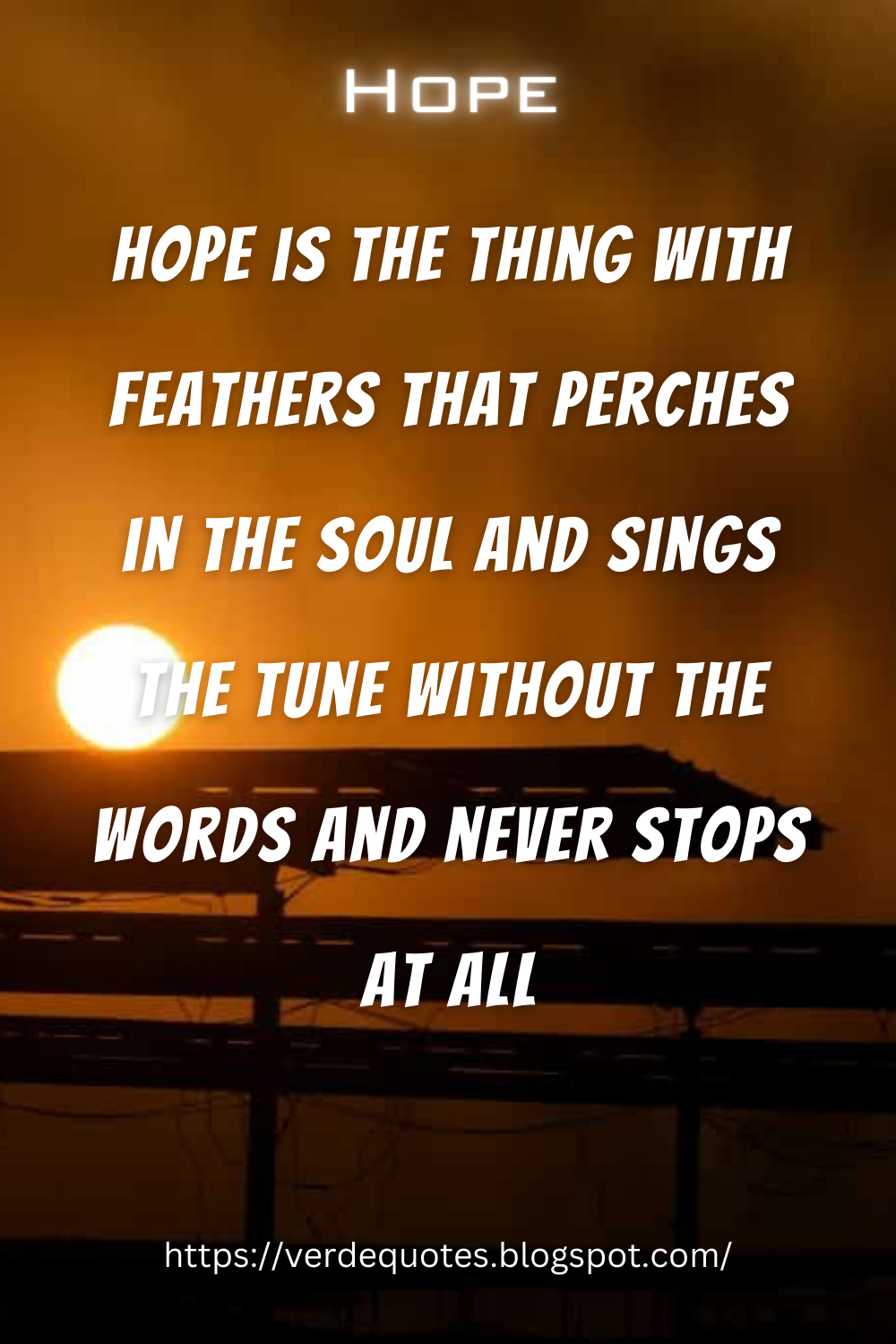 Hope is the thing with feathers