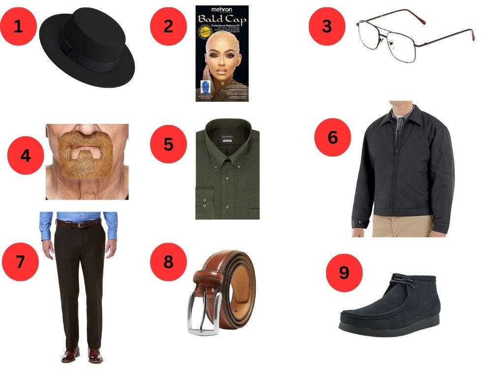 Items require to create Heisenberg (Walter White) Costume