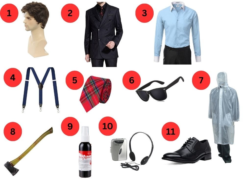 Items required to create Patrick Bateman Costume