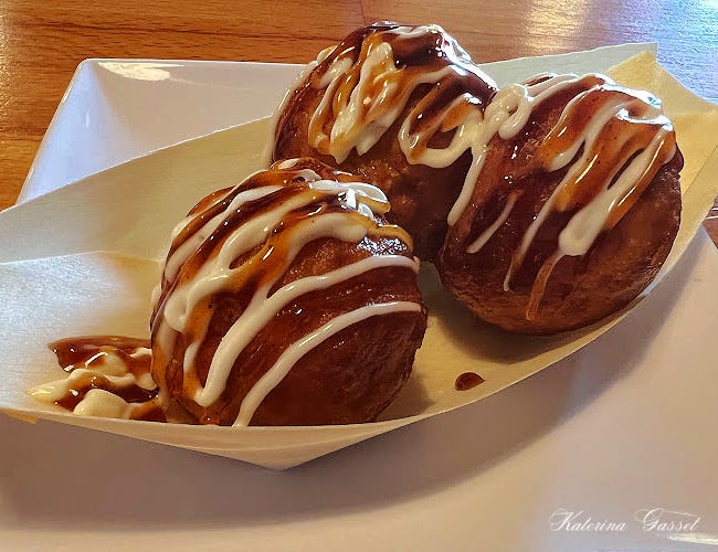This is a photo of takoyaki balls served at Asa Ramen near Provo Utah. A restaurant that serves Ramen and other authentic Japanese food in Orem Utah…