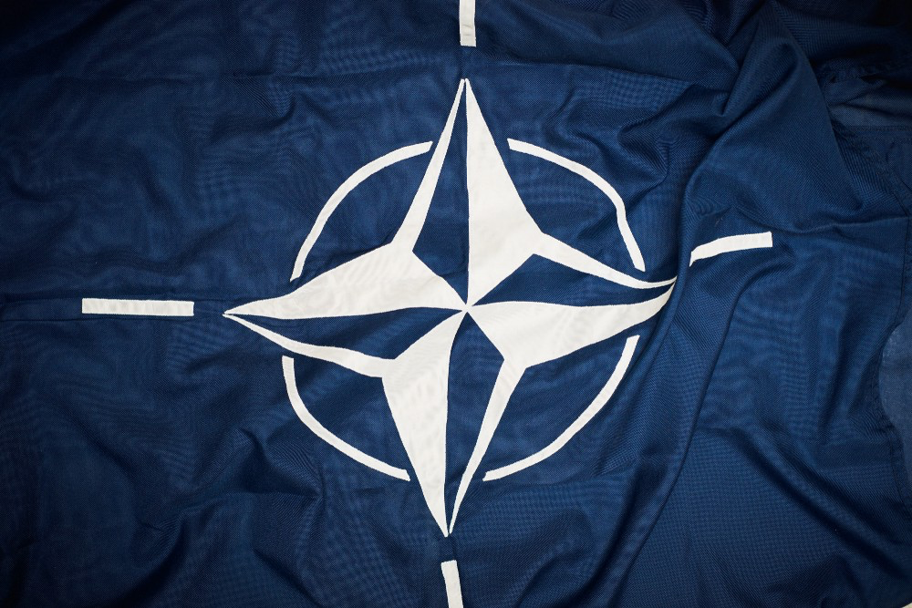 An image of the NATO flag.