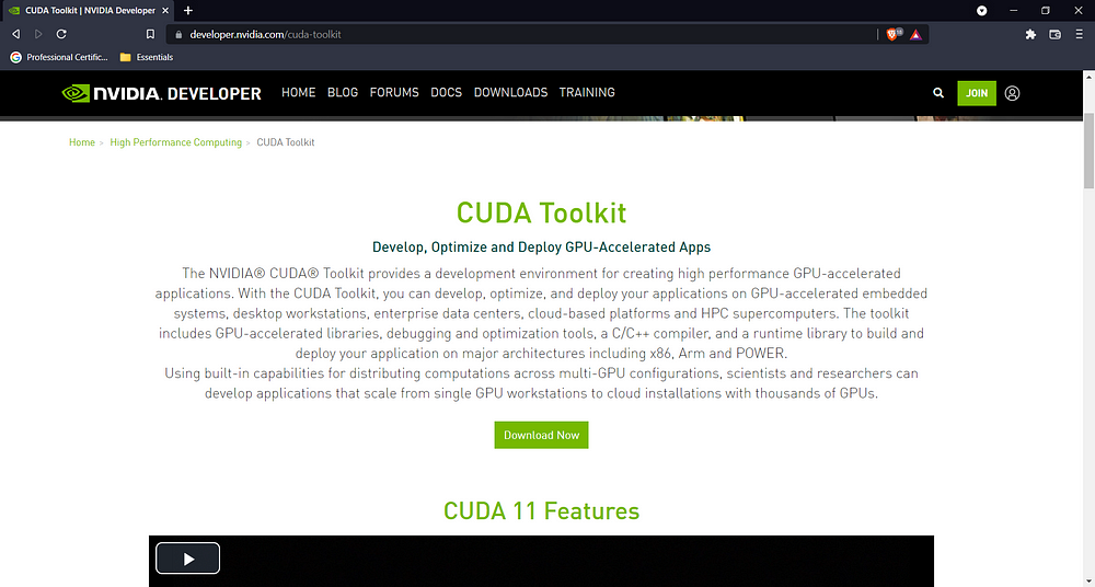Cuda Toolkit | Tensorflow For GPU Computations