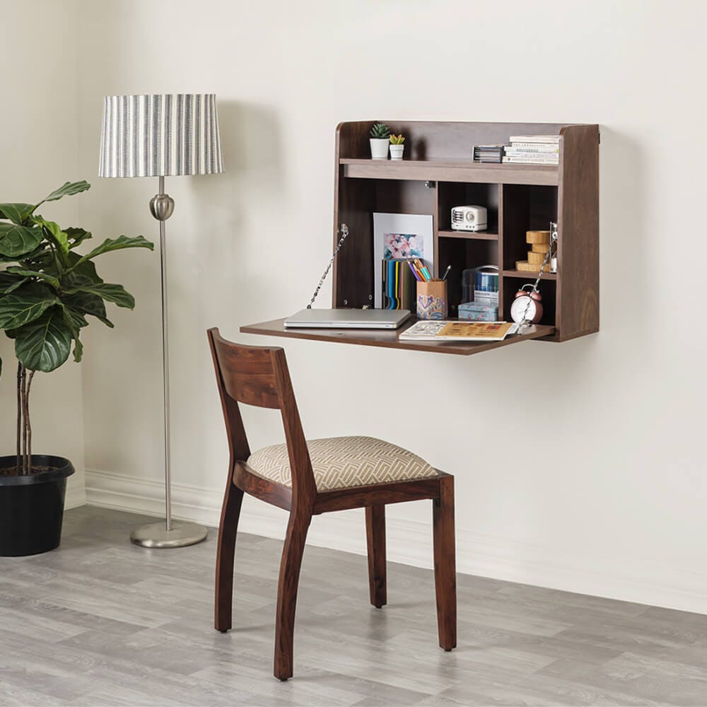 Wall mounted wooden study table from Wakefit