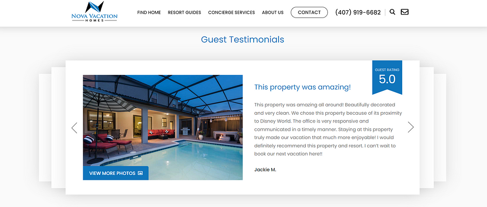 Nova vacation homes  reviews property management company