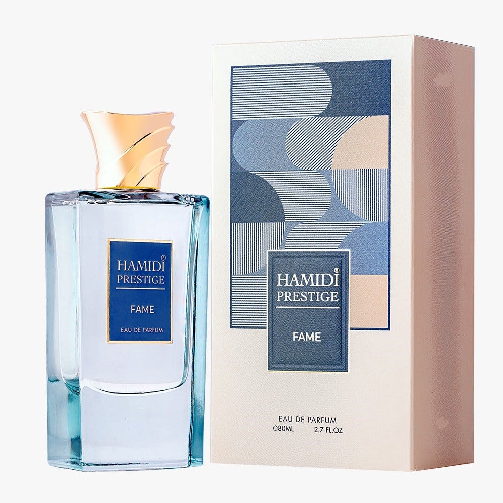 Hamidi Prestige Fame is a luxurious fragrance from the Exotic Oud Company. This opulent perfume combines rich oud, floral notes, and exotic spices, creating a captivating and long-lasting scent. It exudes sophistication and prestige, making it an ideal choice for those seeking a signature fragrance that commands attention and admiration.