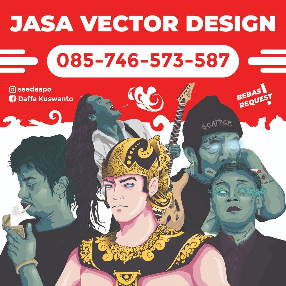 Jasa Ilustrasi Wajah multimedia online , Hub 085–746–573–587