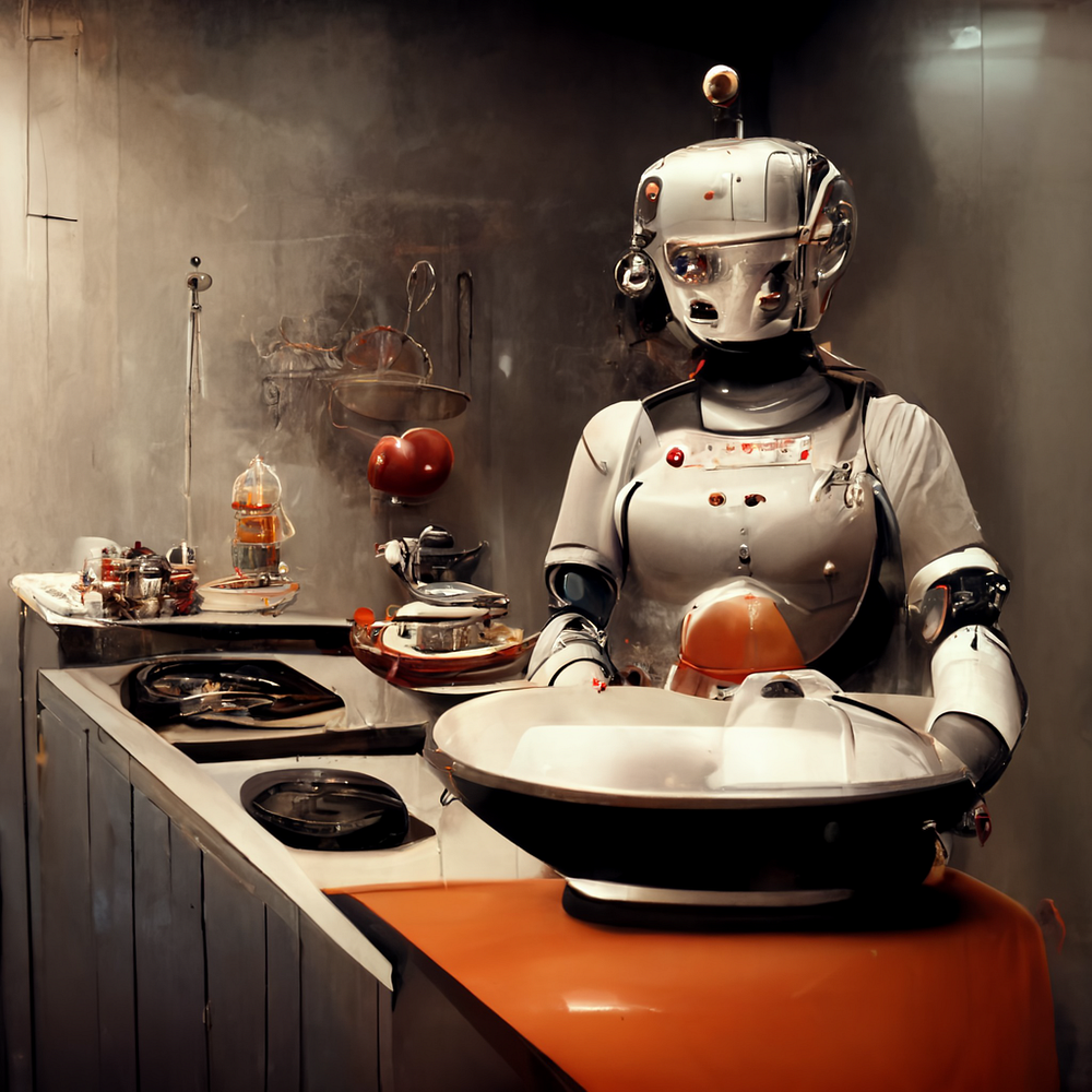 Robot Chef in kitchen