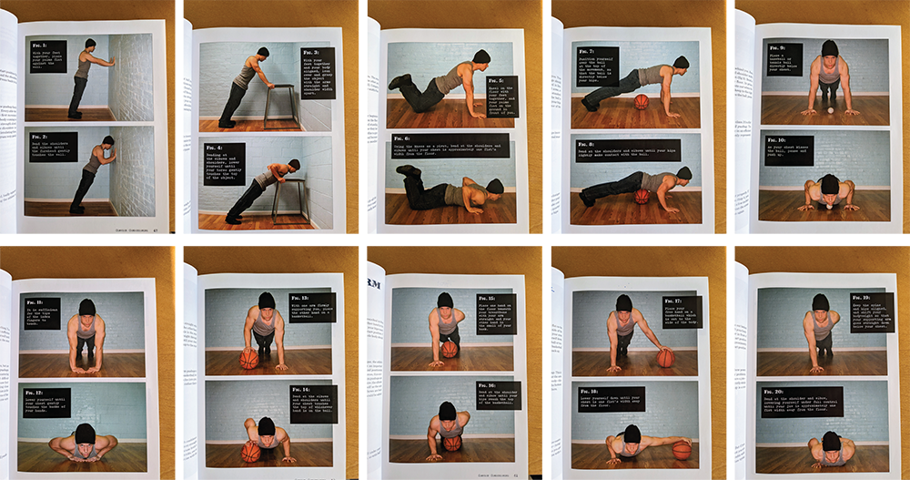 10 ways to make push-ups harder or easier depending on your strength level, as shown in the book Convict Conditioning