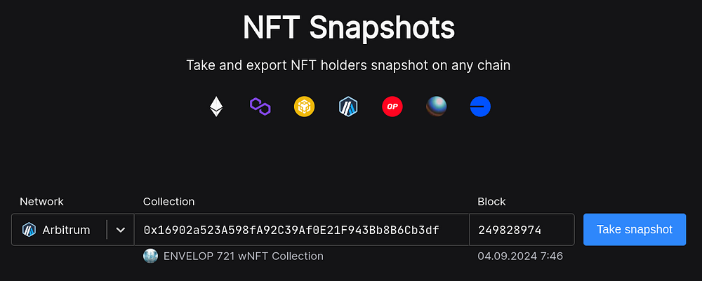 NFT snapshots