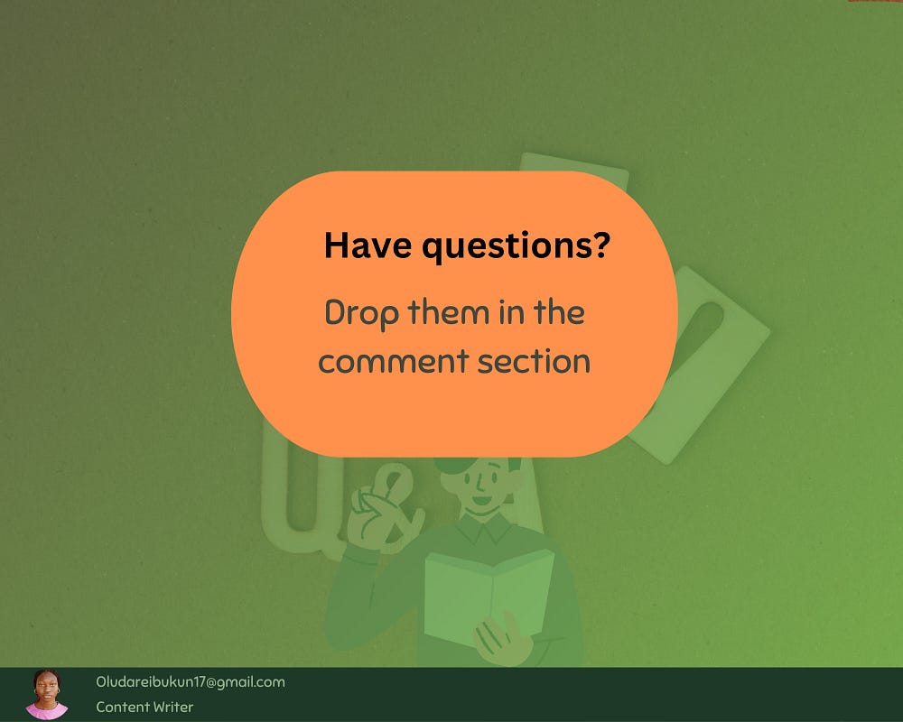 Image encouraging viewers to drop their questions in the comment section.