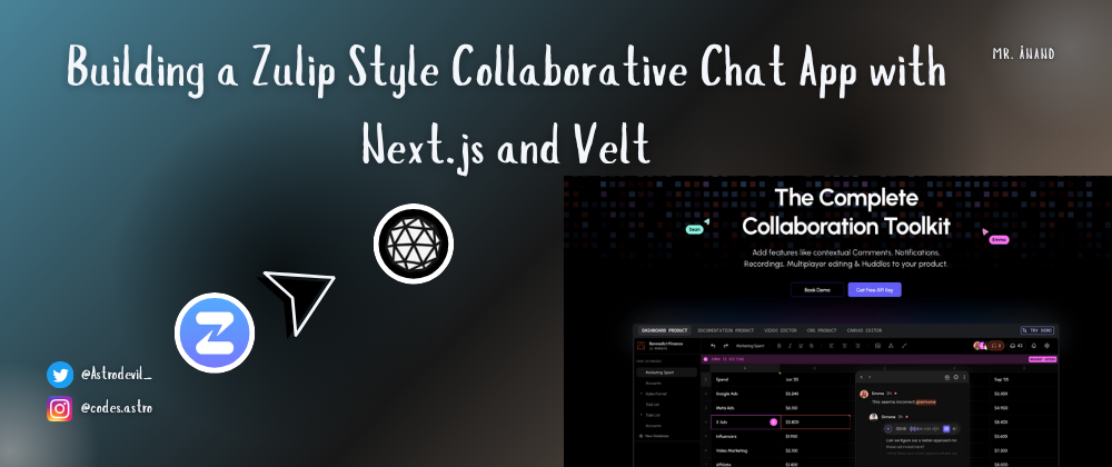 Building a Zulip Style Collaborative Chat App with Next.js and Velt