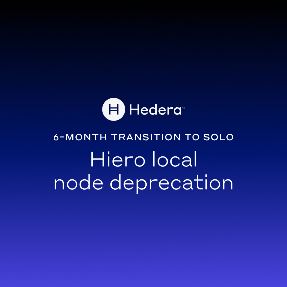Hiero Local Node Deprecation: 6-Month Transition to Solo
