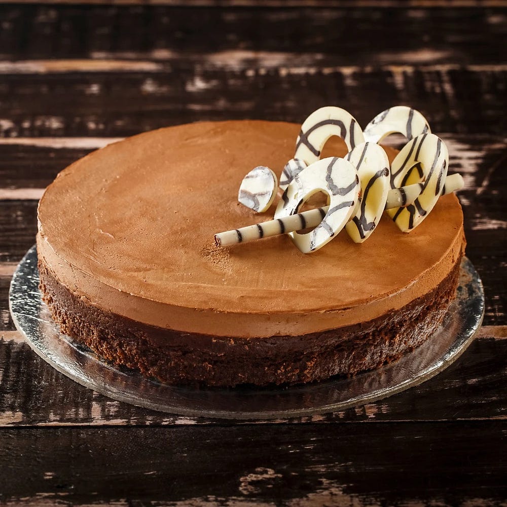 Double chocolate decadence cake