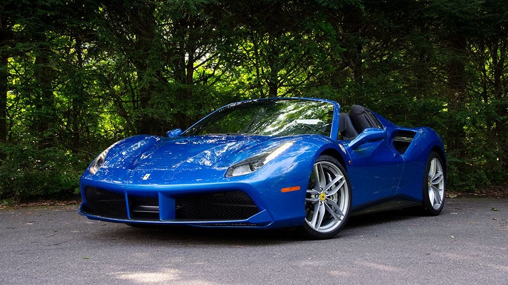 Front view of a 2016 Ferrari 488 Spider