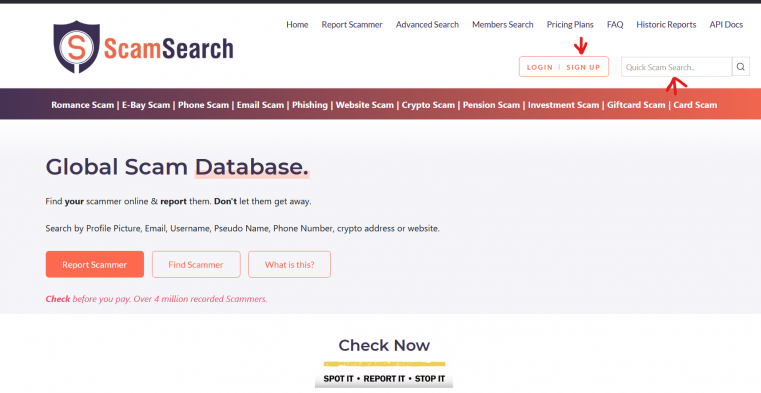 scammer search tool