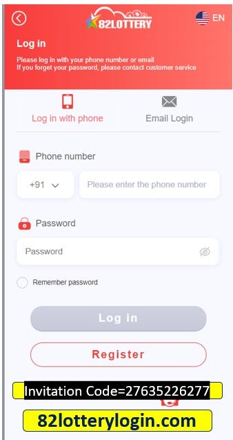 How To Login 82 Lottery Game