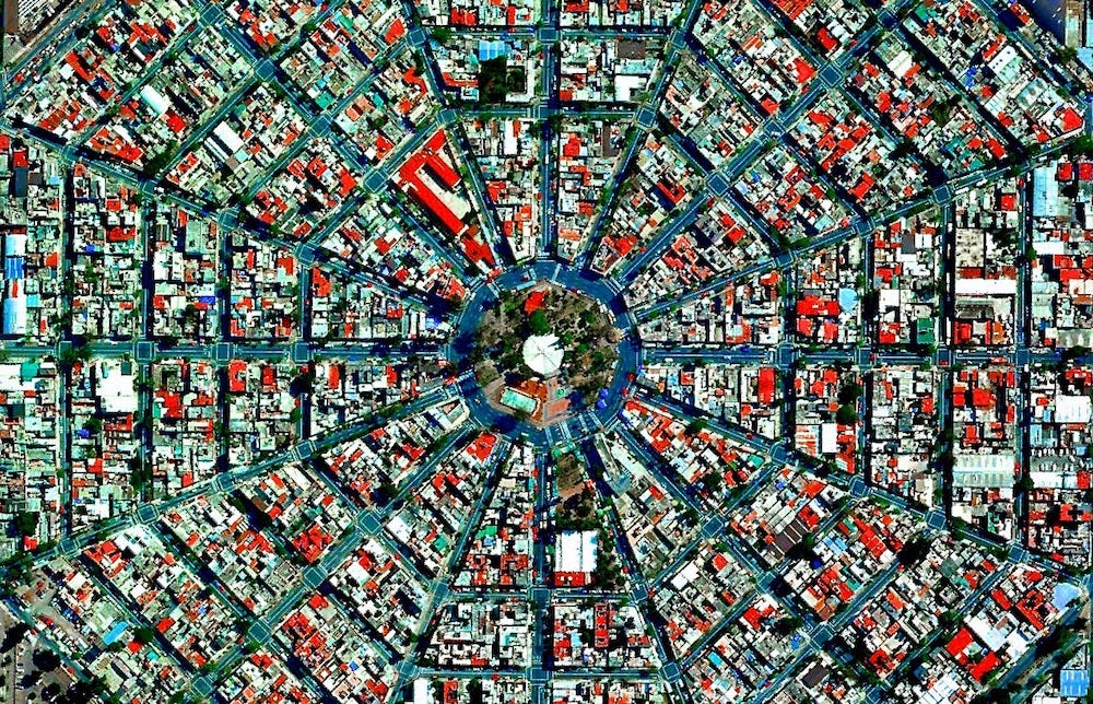 aerial photo of a city