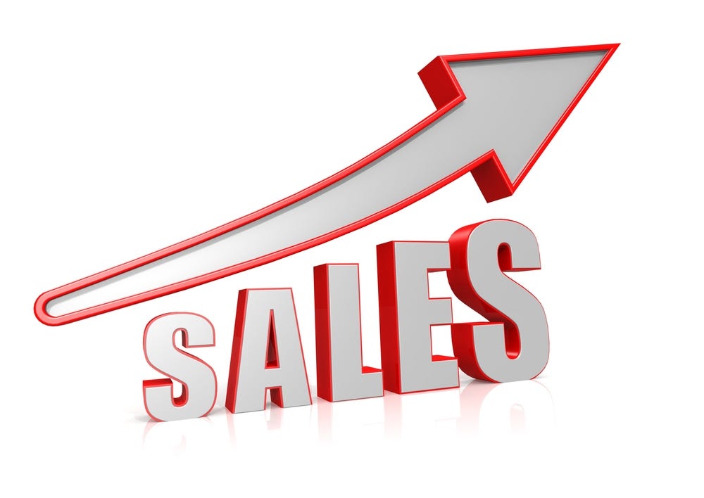 “Sales” Text Annimation with Upward Arrow