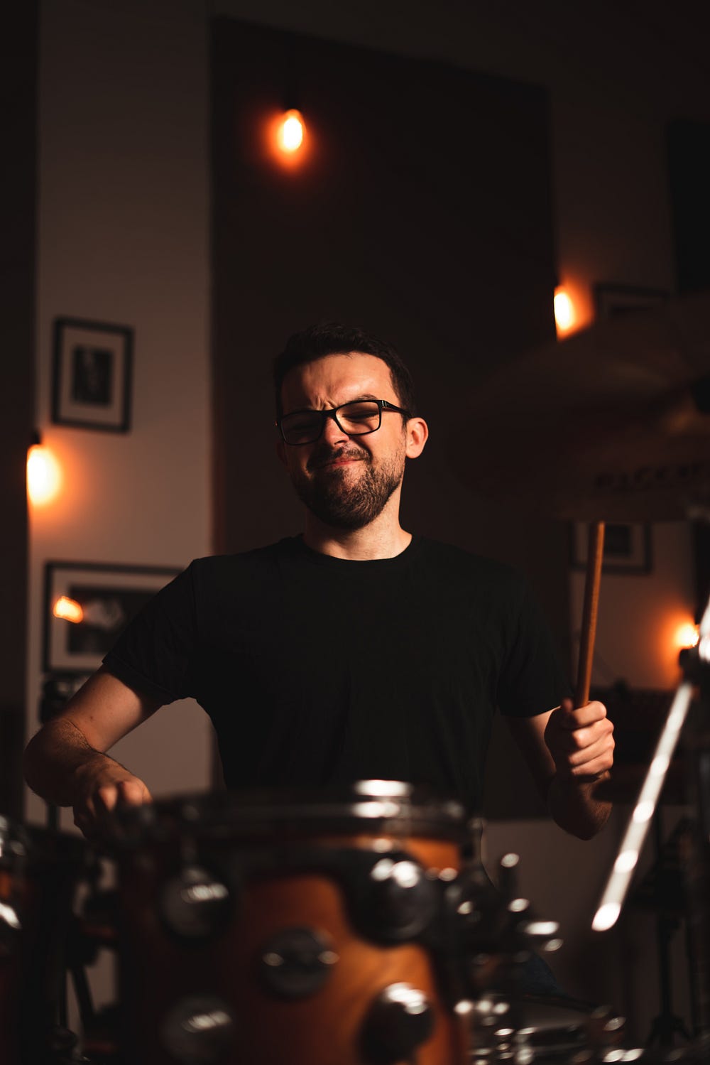 Drummer photoshoot in Berlin. Portrait lifestyle photo of a drummer in Berlin by Fedor Vasilev