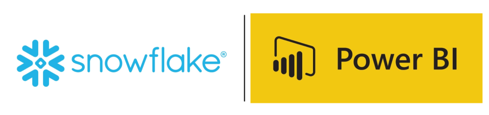 Logos for Snowflake and Power BI