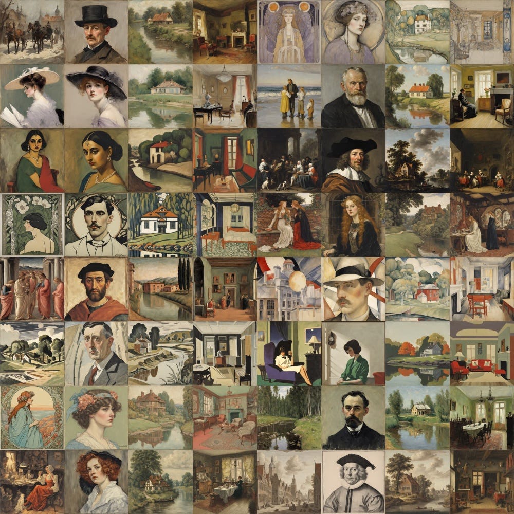 List of 600+ Public Domain Artists for Use in AI Art Prompts [Stable Diffusion XL/SDXL]