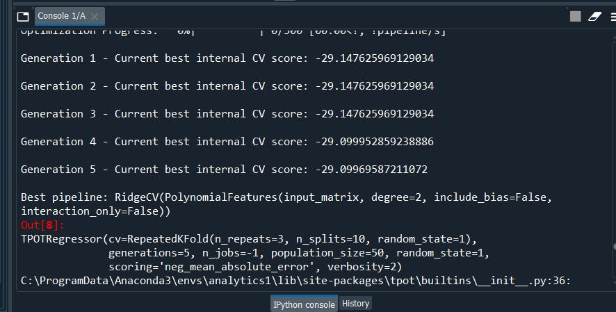 TPOT CLASSIFIER SEARCH