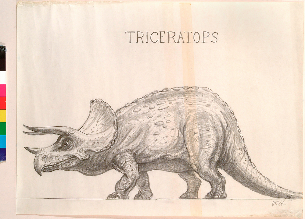 Ray Harryhausen’s original dinosaur drawings for One Million Years B.C ...