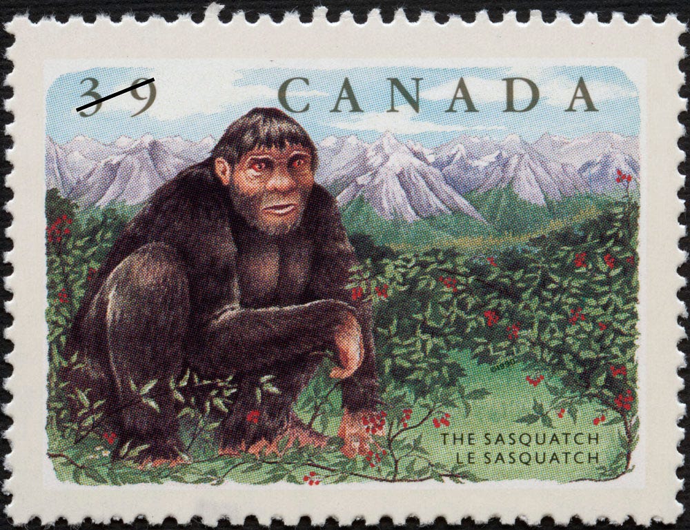 Canadian Sasquatch stamp