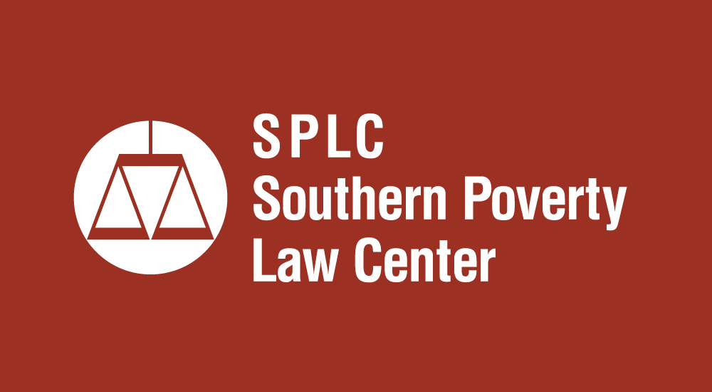 SPLC Southern Poverty Law Center. A circle icon with scales of justice in them.