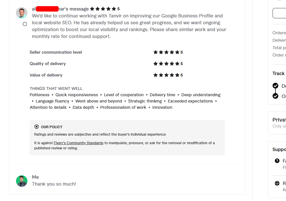 Who wouldn’t love to get such reviews from clients on Fiverr!