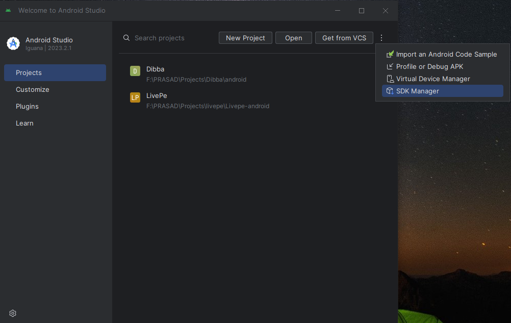 Android Studio SDK Manager