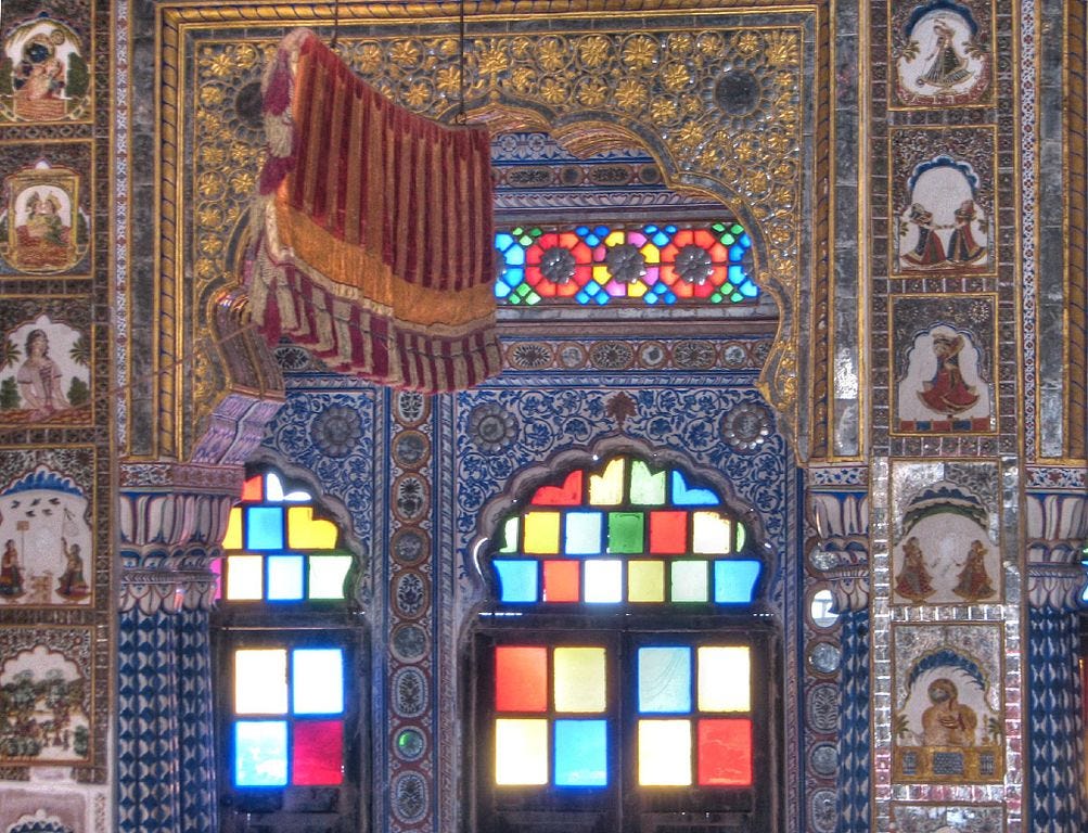 A Punkah hanging in the Takhat Vilas Wall, Mehrangarh Fort Palace, Jodhpur