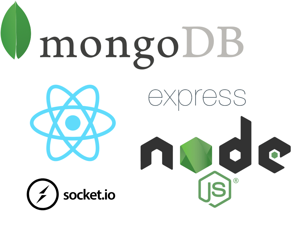 mongodb, express, react, nodejs, socket.io