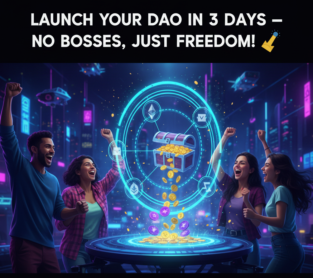 How to Launch Your Own DAO in 3 Days — No Bosses, No Coding (Beginner Guide 2026)