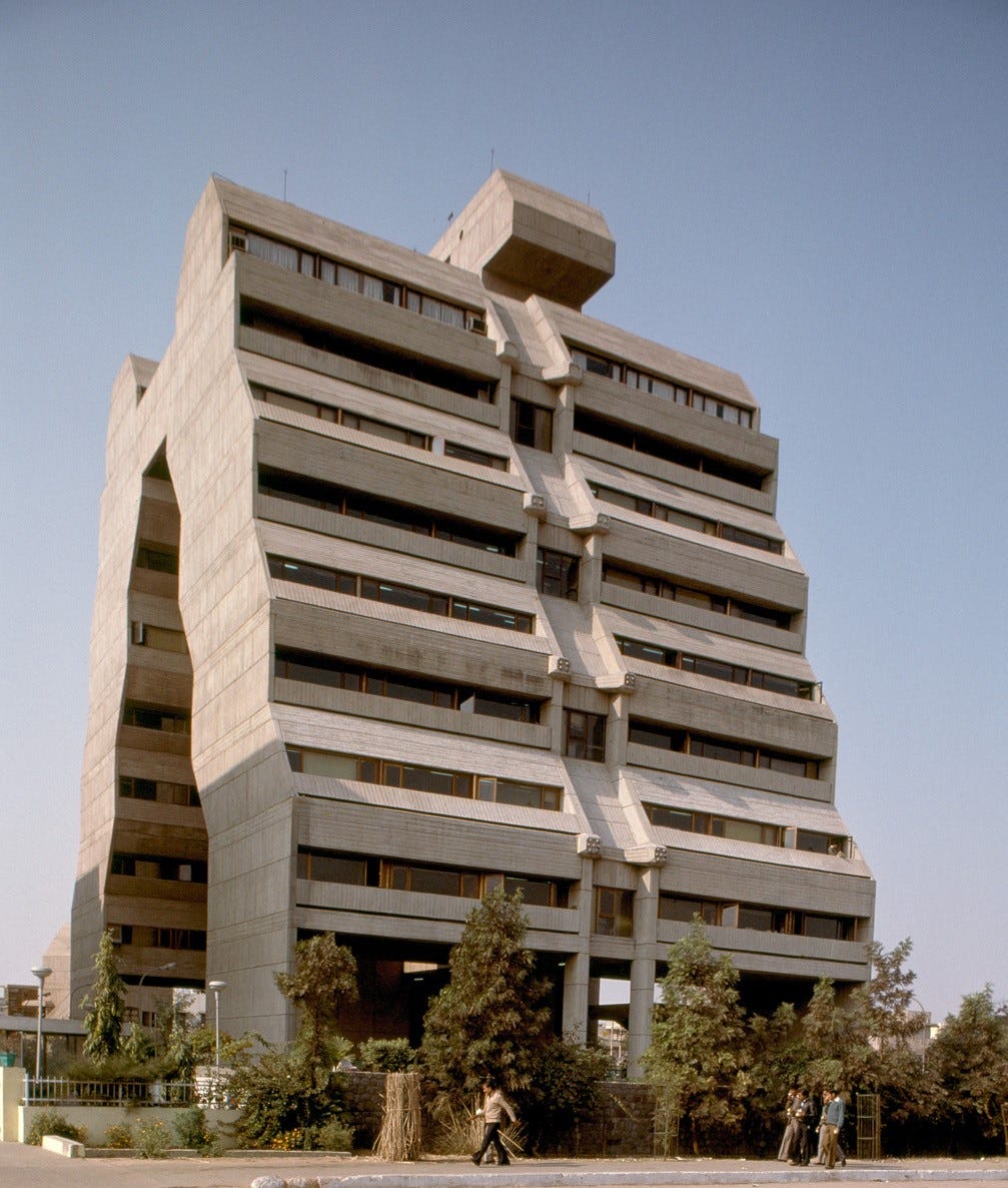 NCDC building by Kuldeep Singh- brutalism in India