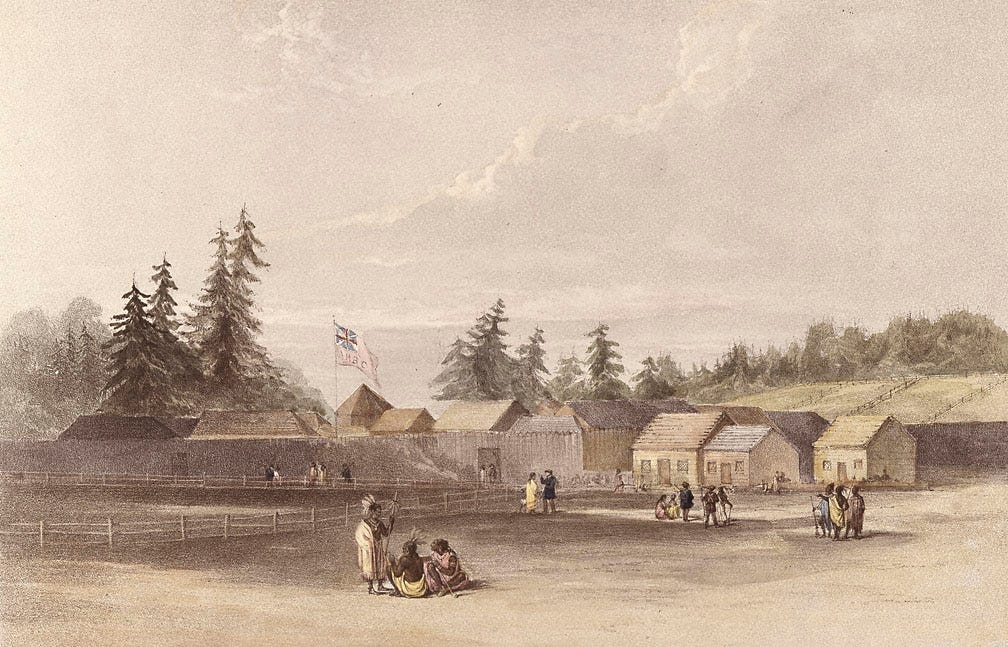 Fort Vancouver, Washington, USA in 1845